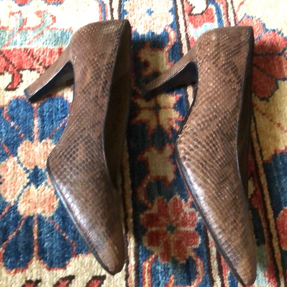 Stewart Weitzman Vintage Python Heels Y2K - Picture 2 of 5